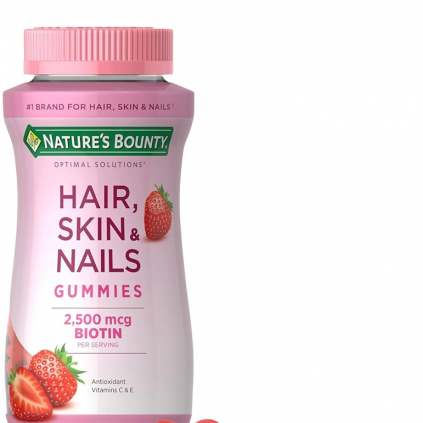 Gomitas Nature's Bounty Hair, Skin & Nails 2,500 mcg de Biotina para Cabello, Piel y Uñas - 80 Gummies